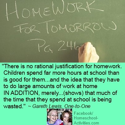 Do homeschoolers get homework