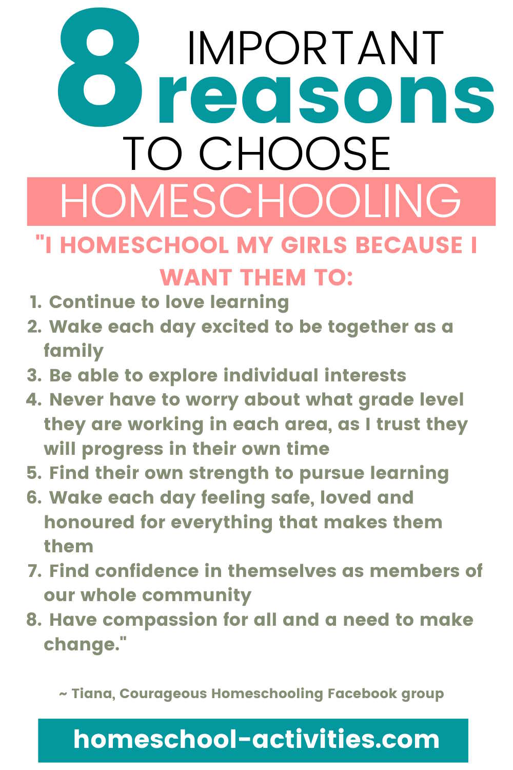 8 reasons to homeschool