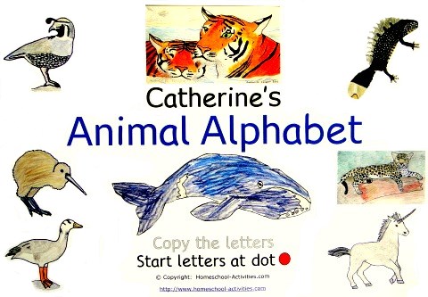 animal alphabet worksheets