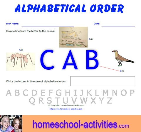 Free Alphabetical Order Worksheets Printable Homeschooling Fun