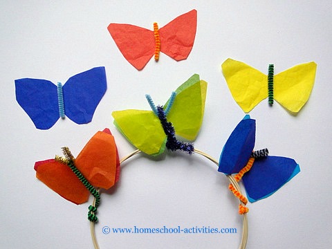 crepe paper butterflies