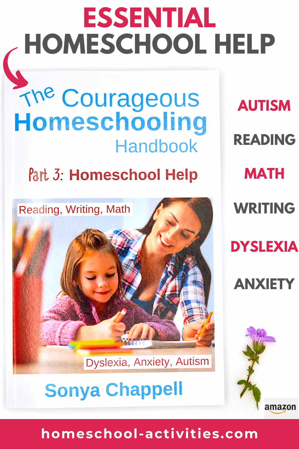 The Courageous Homeschooling Handbook: Homeschool Help with reading, writing, math, dyslexia, anxiety and autism.