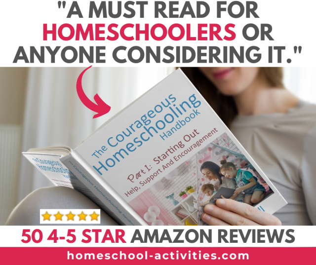 The Courageous Homeschooling Handbook with help, advice and reassurance from the largest group of homeschooling families ever collected together in one book.
