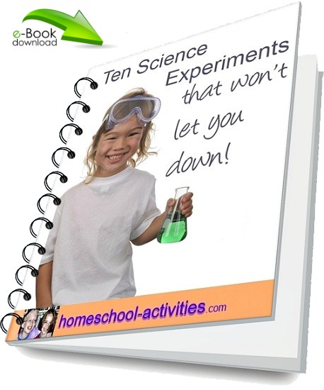 Free e-book of ten cool science experiments for kids.