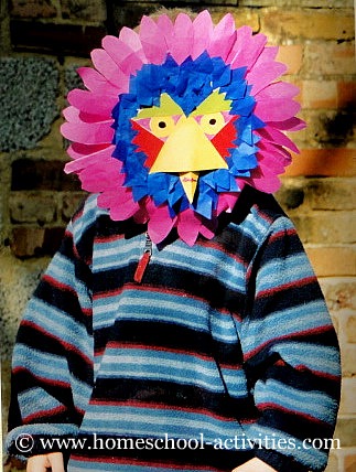 William wearing a bird mask