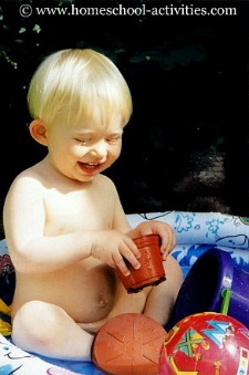 William in splash pool