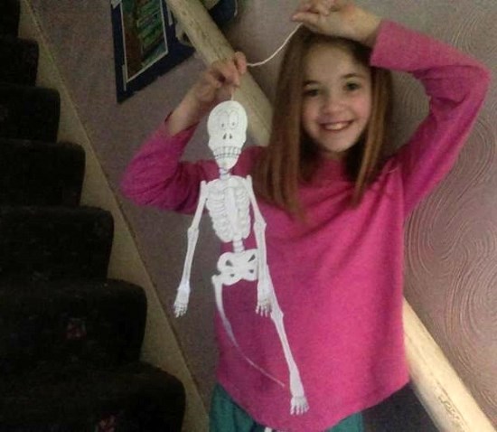 girl with skeleton