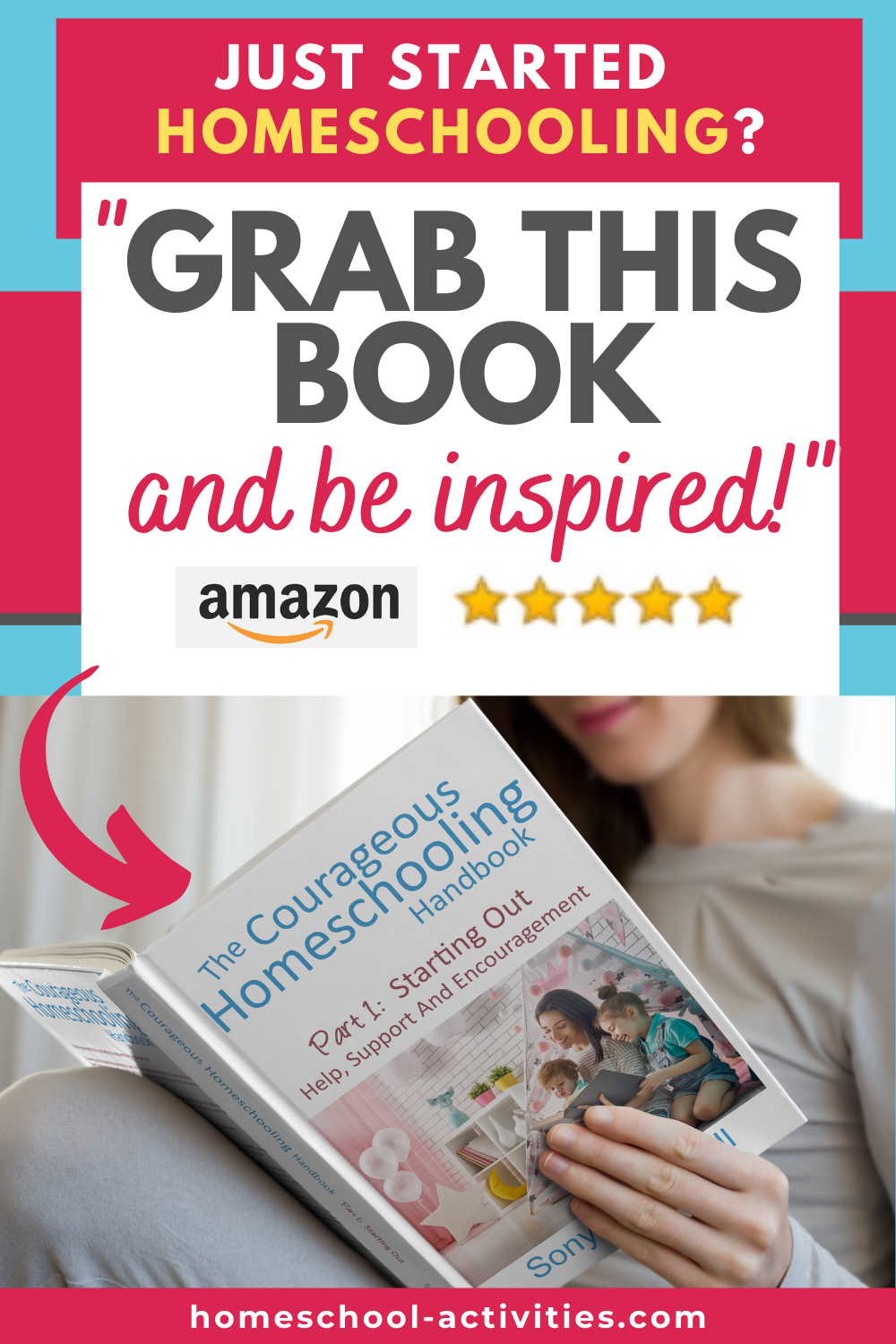 Highly recommended Courageous Homeschooling Handbook with advice and reassurance from 2,000 homeschool families