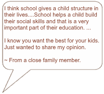 Quote about worries to do with homeschooling