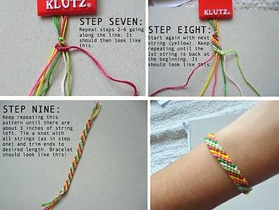 how to make friendship bracelets steps 7-9