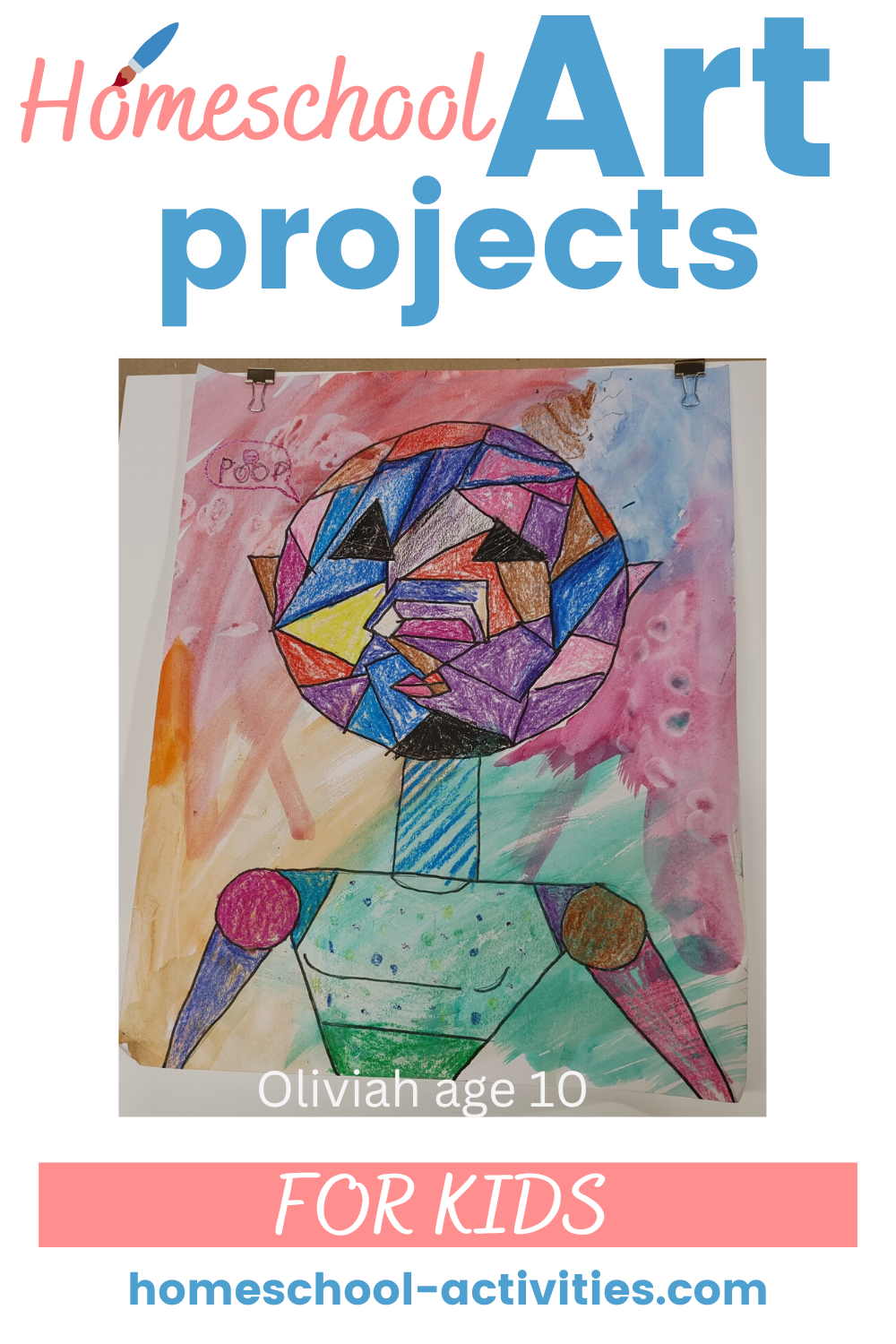 Kids art projects paint a portrait