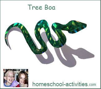 tree boa made from cardstock