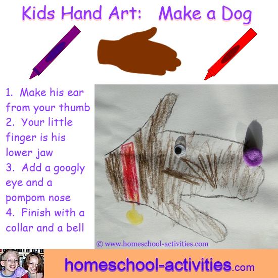 hand art dog