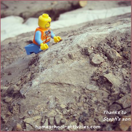 minifig in sand