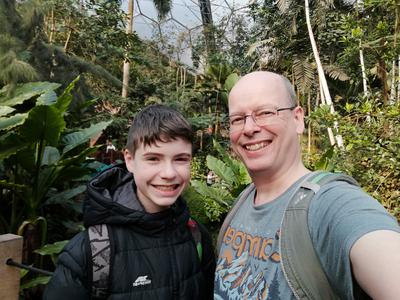Dad and Sam at the Eden Project - our favourite place