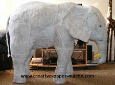 paper mache elephant