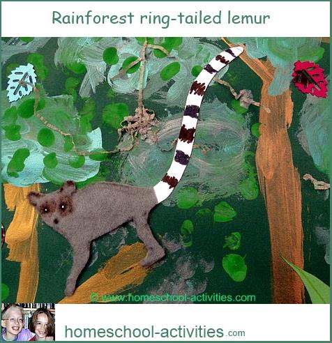 ring tailed lemur painting