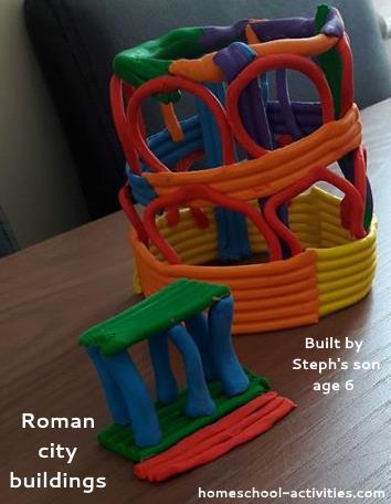 Roman city buildings model