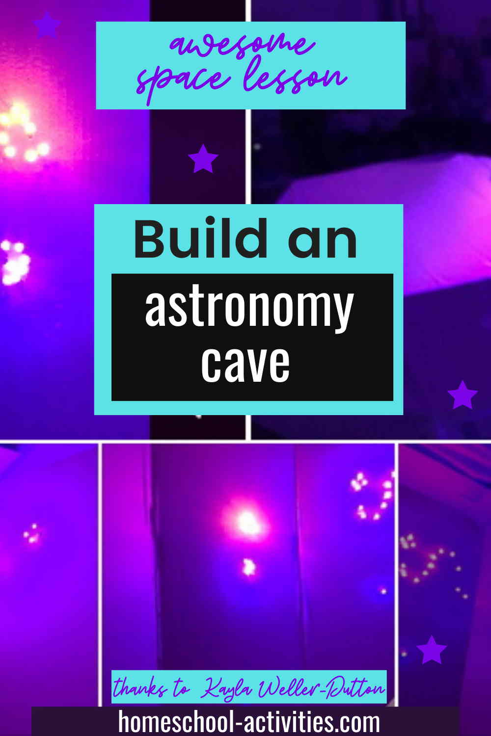 Build an astronomy cave with star constellations