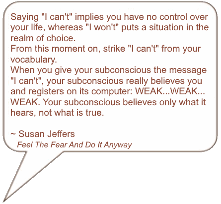 Susan Jeffers the power of words