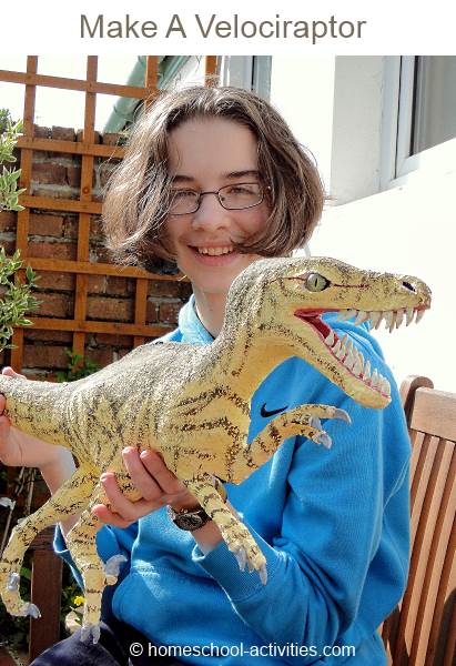 Make A Velociraptor Dinosaur With Our Paper Mache Clay Recipe