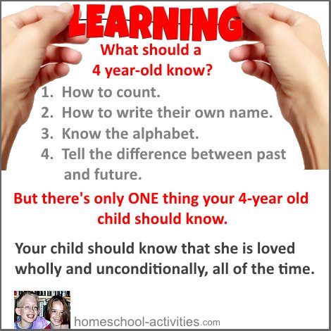 what a four year old should know