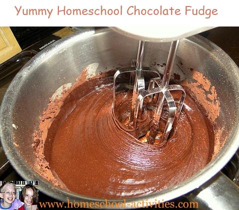 making chocolate fudge