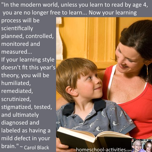 Carol Black quote on experts  worrying about kids reading ages