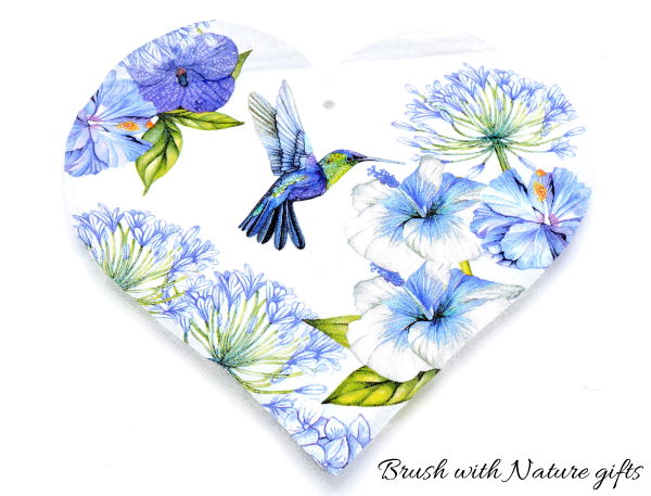 Decoupage beginners kit to make a wooden heart with napkins
