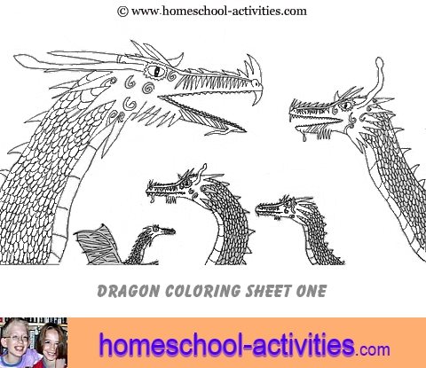 free dragon coloring page