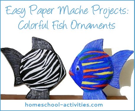 paper mache fish ornaments