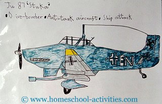 kids drawing of an airplane