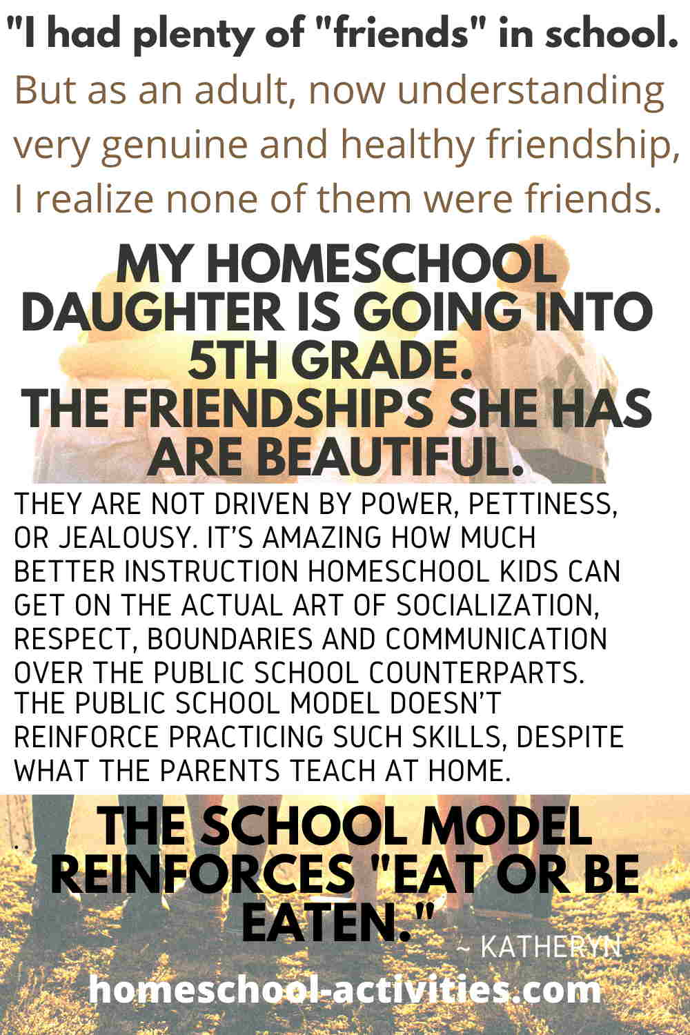 The advantages of homeschool socialisation
