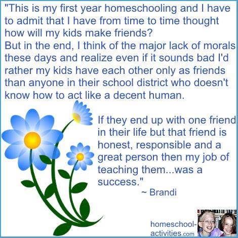 quote about homeschool and socialization