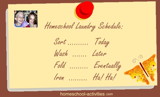 homeschool laundry schedule