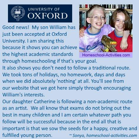 Homeschooling and Oxford University