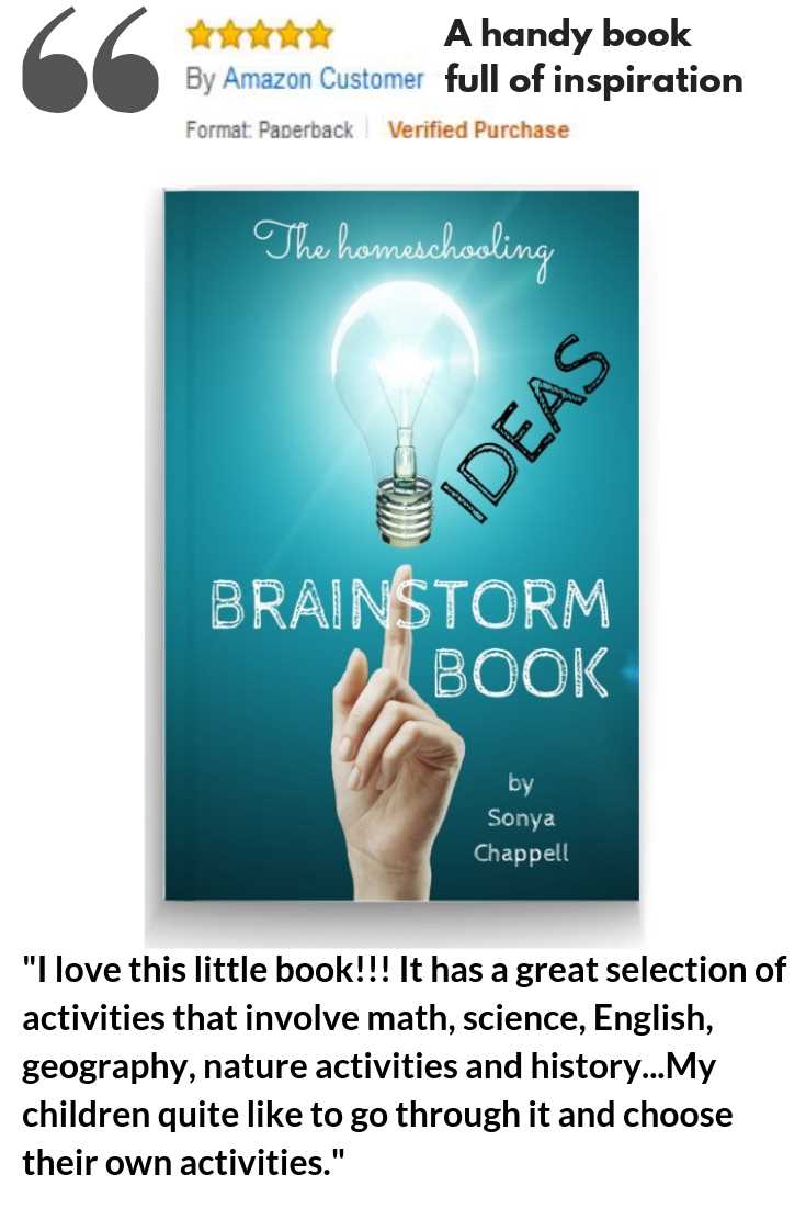 Homeschooling ideas brainstorm book witth 500+ learning activities