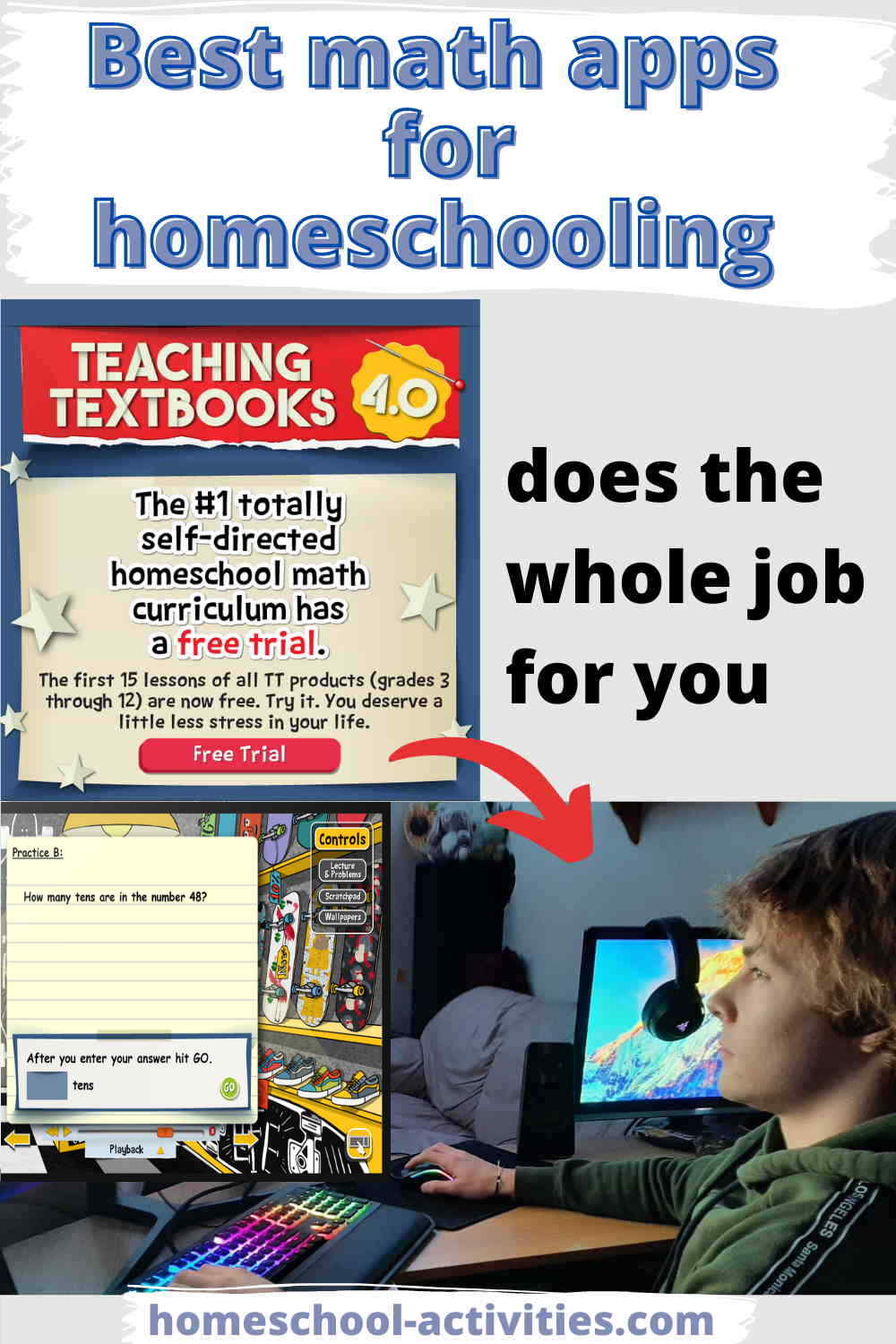 Teaching Textbooks homeschool math curriculum app