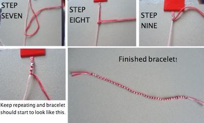 how to make friendship bracelets steps 7-9