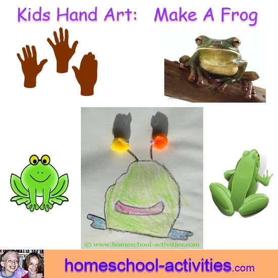 hand art frog
