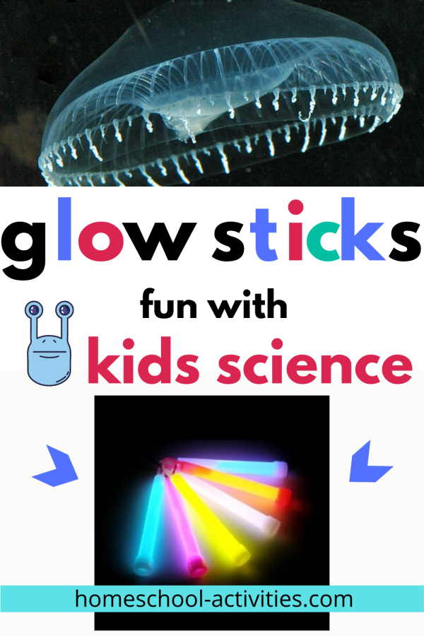 kids science with glow sticks