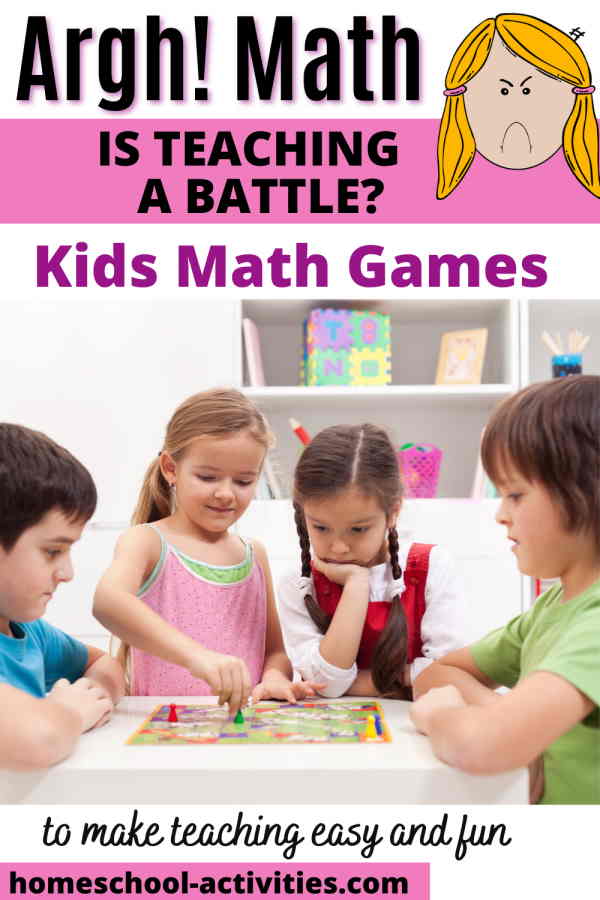 Board and card games for teaching math