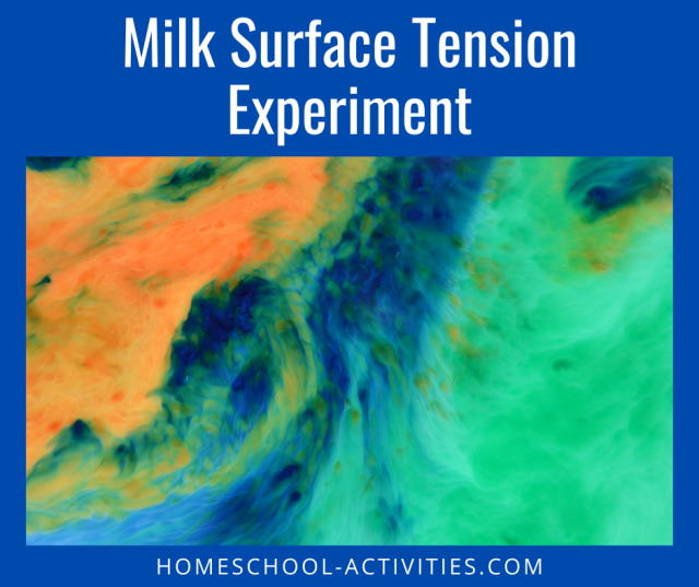 Milk surface tension experiment
