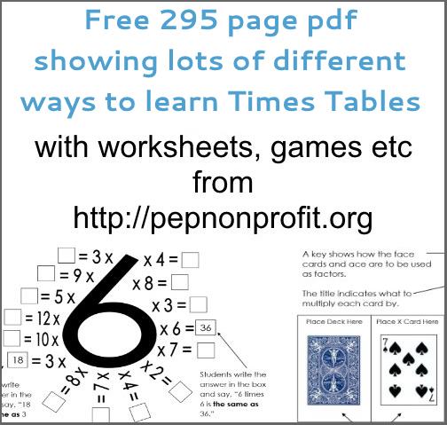free times table resource