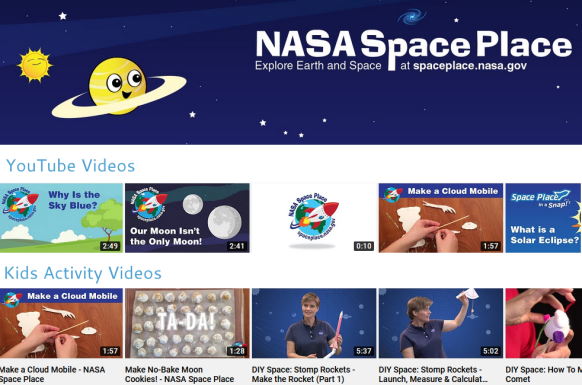 NASA Space Place YouTube videos