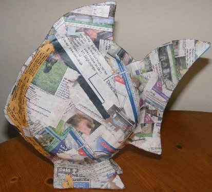 paper mache fish