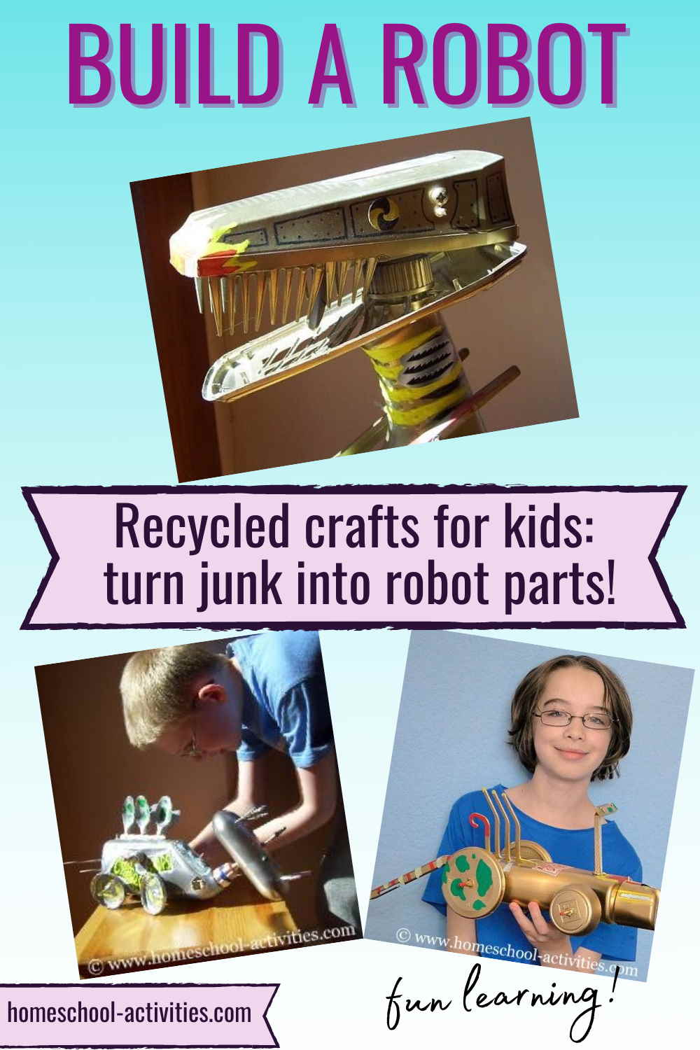 Recycled kids crafts diy models
