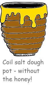 salt dough coil pot