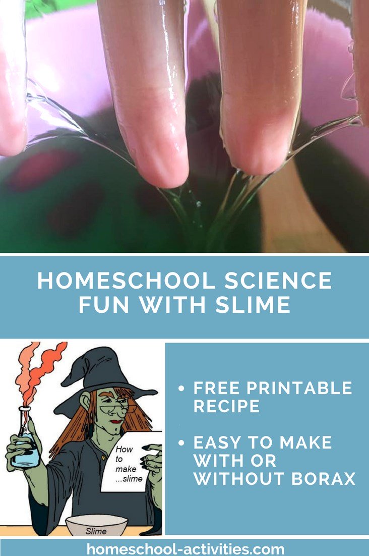 Slime recipe for home school science