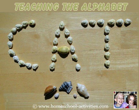 teaching reading with CAT written in shells